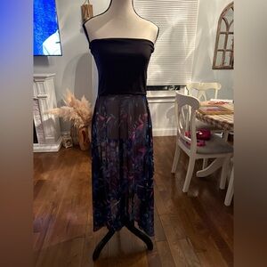 Swimsuits for all sheer Floral Sheer Maxi Dress or skirt can be worn as both